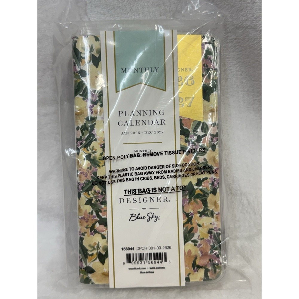 LOT Of 4 Day Designer 2026-2027 Floral Monthly Planner 3.625"x6.125"